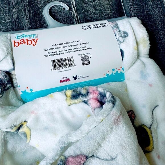 NWT Disney Minnie Mouse Plush Baby Blanket - Picture 2 of 2